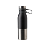 Borraccia promozionale in acciaio inossidabile 600ml DoubleTwist color nero prima vista