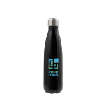 Borraccia con isolamento sottovuoto con tappo a vite 500ml Satin color nero vista area di stampa