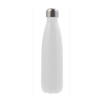 Borraccia con isolamento sottovuoto con tappo a vite 500ml Satin color bianco prima vista