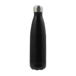 Borraccia in acciaio inox con tappo a vite argentato 650ml color nero prima vista