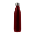 Borraccia in acciaio inox con tappo a vite argentato 650ml color rosso prima vista