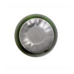 Borraccia in acciaio inox con tappo a vite argentato 650ml color verde terza vista