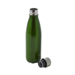 Borraccia in acciaio inox con tappo a vite argentato 650ml color verde quarta vista