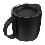 Tazza da viaggio in acciaio inox a doppia parete 350ml Antislip color nero decima vista