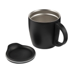 Tazza da viaggio in acciaio inox a doppia parete 350ml Antislip color nero undicesima vista