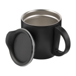 Tazza da viaggio in acciaio inox a doppia parete 350ml Antislip color nero dodicesima vista