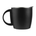Tazza da viaggio in acciaio inox a doppia parete 350ml Antislip color nero quarta vista