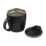 Tazza da viaggio in acciaio inox a doppia parete 350ml Antislip color nero ottava vista