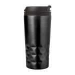 Bicchiere termico d'asporto con design geometrico 300ml Trilliant Colors color nero quarta vista