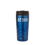 Bicchiere termico d'asporto con design geometrico 300ml Trilliant Colors color blu vista area di stampa