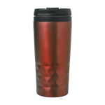 Bicchiere termico d'asporto con design geometrico 300ml Trilliant Colors color rosso quarta vista