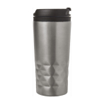 Bicchiere termico d'asporto con design geometrico 300ml Trilliant Colors color argento quarta vista