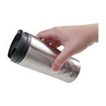 Bicchiere termico d'asporto con design geometrico 300ml Trilliant Colors color argento quinta vista