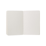 Quaderno con logo A5 copertina bambù pagine righe con penna EcoBamboo color marrone sesta vista