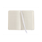 Taccuino personalizzato A6 soft-touch segnapagina con elastico Notes color bianco prima vista