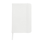 Taccuino personalizzato A6 soft-touch segnapagina con elastico Notes color bianco seconda vista