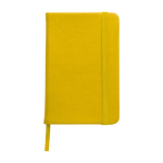 Taccuino personalizzato A6 soft-touch segnapagina con elastico Notes color giallo prima vista