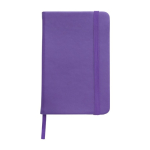 Taccuino personalizzato A6 soft-touch segnapagina con elastico Notes color viola prima vista