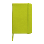 Taccuino personalizzato A6 soft-touch segnapagina con elastico Notes color verde chiaro  prima vista
