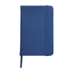 Taccuino personalizzato A6 soft-touch segnapagina con elastico Notes color blu scuro prima vista
