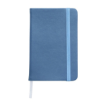 Taccuino personalizzato A6 soft-touch segnapagina con elastico Notes color azzurro prima vista