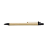 Semplice penna in cartone con clip in legno inchiostro blu Woodclip color nero seconda vista