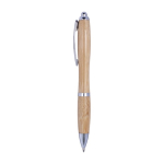 Ecologiche penne pubblicitarie a scatto inchiestro nero Bamboo Metal color marrone terza vista