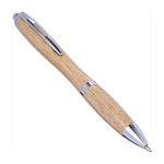 Ecologiche penne pubblicitarie a scatto inchiestro nero Bamboo Metal color marrone quinta vista