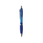 Penna a sfera in ABS con impugnatura in gomma inchiostro blu Color color blu vista area di stampa