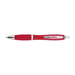 Penna a sfera in ABS con impugnatura in gomma inchiostro blu Color color rosso prima vista