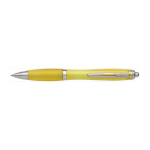 Penna a sfera in ABS con impugnatura in gomma inchiostro blu Color color giallo prima vista