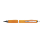 Penna a sfera in ABS con impugnatura in gomma inchiostro blu Color color arancione prima vista