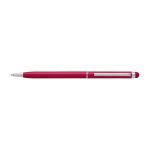 Penna sottile cromata con punta touch inchiostro blu Vip Thin color rosso prima vista