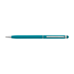 Penna sottile cromata con punta touch inchiostro blu Vip Thin color turchese prima vista