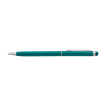Penna sottile cromata con punta touch inchiostro blu Vip Thin color turchese seconda vista