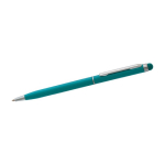 Penna sottile cromata con punta touch inchiostro blu Vip Thin color turchese terza vista