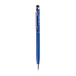 Penna sottile cromata con punta touch inchiostro blu Vip Thin vista area di stampa
