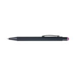 Penna nera biro personalizzabile in alluminio inchiostro blu Laser color rosa prima vista