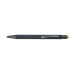 Penna nera biro personalizzabile in alluminio inchiostro blu Laser color verde chiaro  prima vista