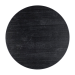 Caricabatteria portatile personalizzabile rotondo in bambù 5W color nero prima vista