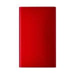 Batteria esterna in alluminio da 4.000mAh personalizzata color rosso prima vista