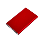 Batteria esterna in alluminio da 4.000mAh personalizzata color rosso seconda vista