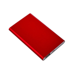 Batteria esterna in alluminio da 4.000mAh personalizzata color rosso terza vista
