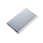 Batteria esterna in alluminio da 4.000mAh personalizzata color argento seconda vista