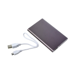 Batteria esterna in alluminio da 4.000mAh personalizzata color titanio quarta vista