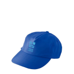 Cappello snapback personalizzato cinque pannelli con fibbia RPET Basic color blu reale vista area di stampa