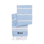 Telo mare 100% cotone in colori vivaci assortiti Pareo Cotton color azzurro vista area di stampa