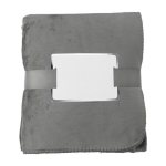 Coperta ecologica con nastro personalizzabile 190 g/m² Soft Touch color grigio prima vista