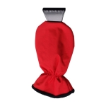 Raschiaghiaccio promozionale con logo e guanto colorato Adjust color rosso seconda vista