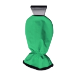 Raschiaghiaccio promozionale con logo e guanto colorato Adjust color verde prima vista